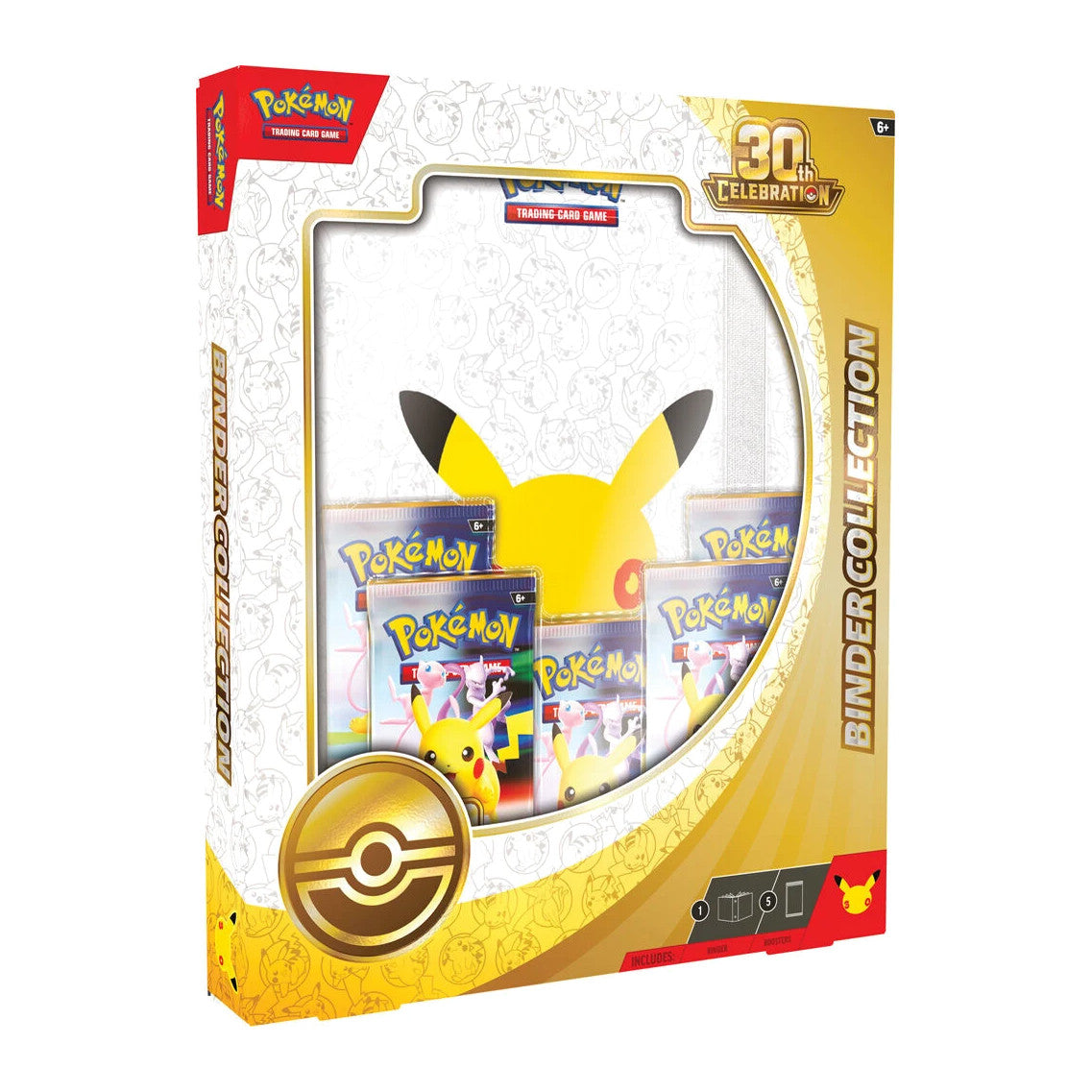 Pokémon 30th Celebration Binder Collection mit Sammelordner und 5 Packs