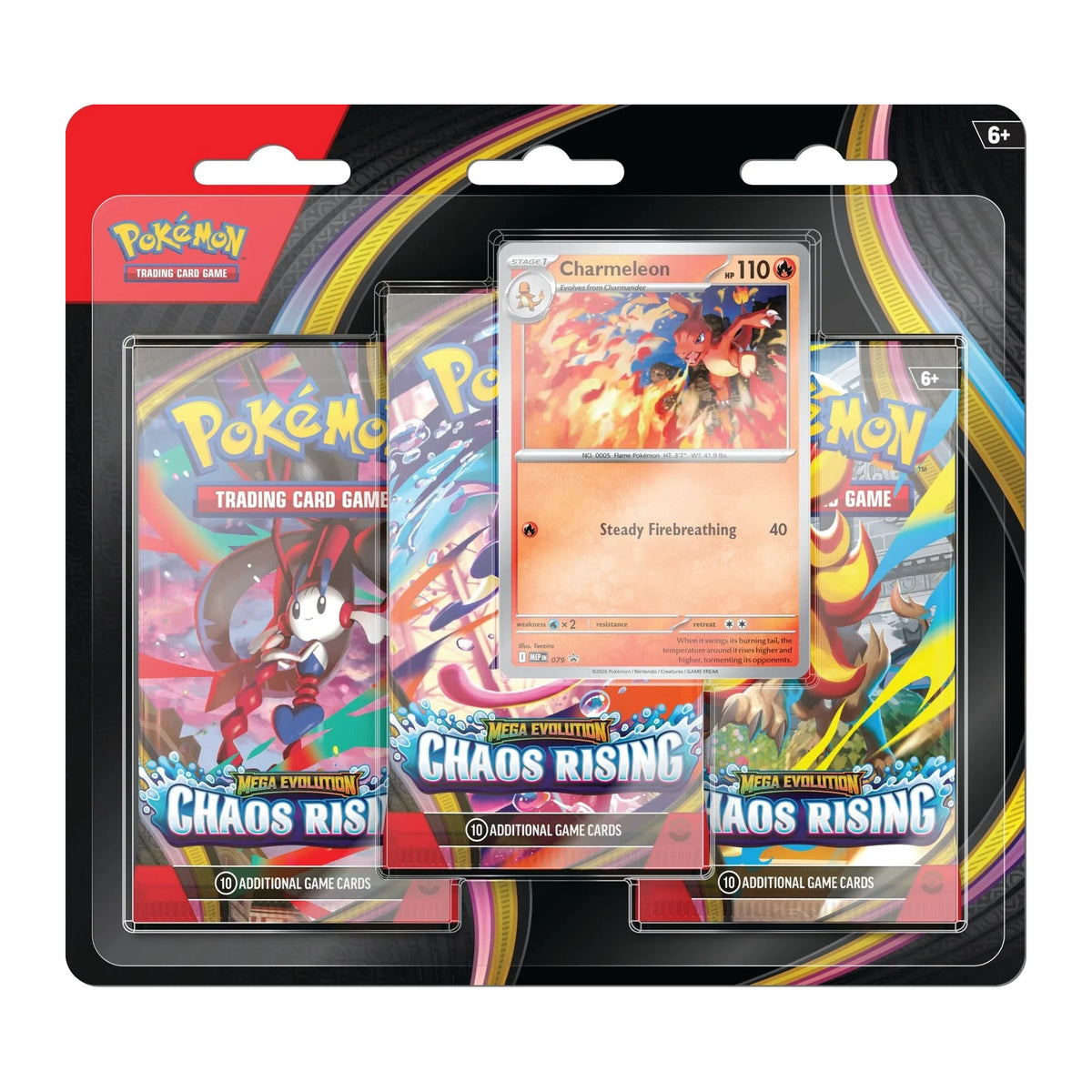 Pokémon Chaos Rising 3-Pack-Blister mit Glutexo-Promo