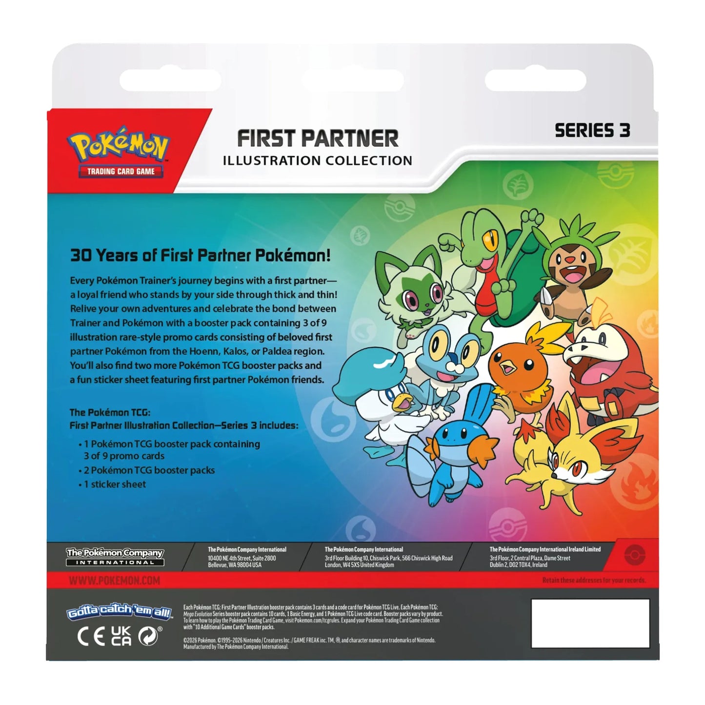 Pokémon First Partner Illustration Collection Series 3 mit 3 Packs