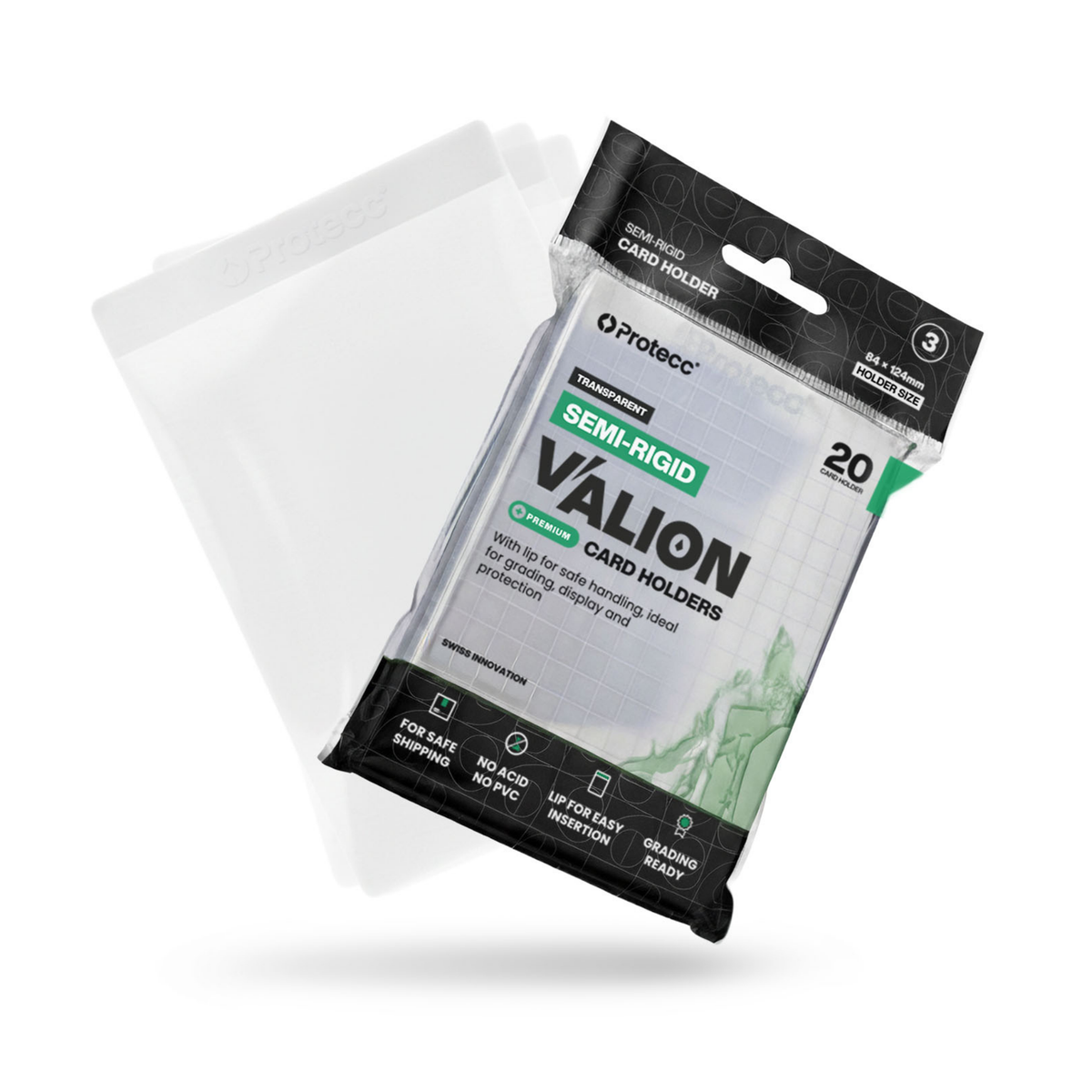 Protecc Valion Semi-Rigid Card Holder (20 Stück)