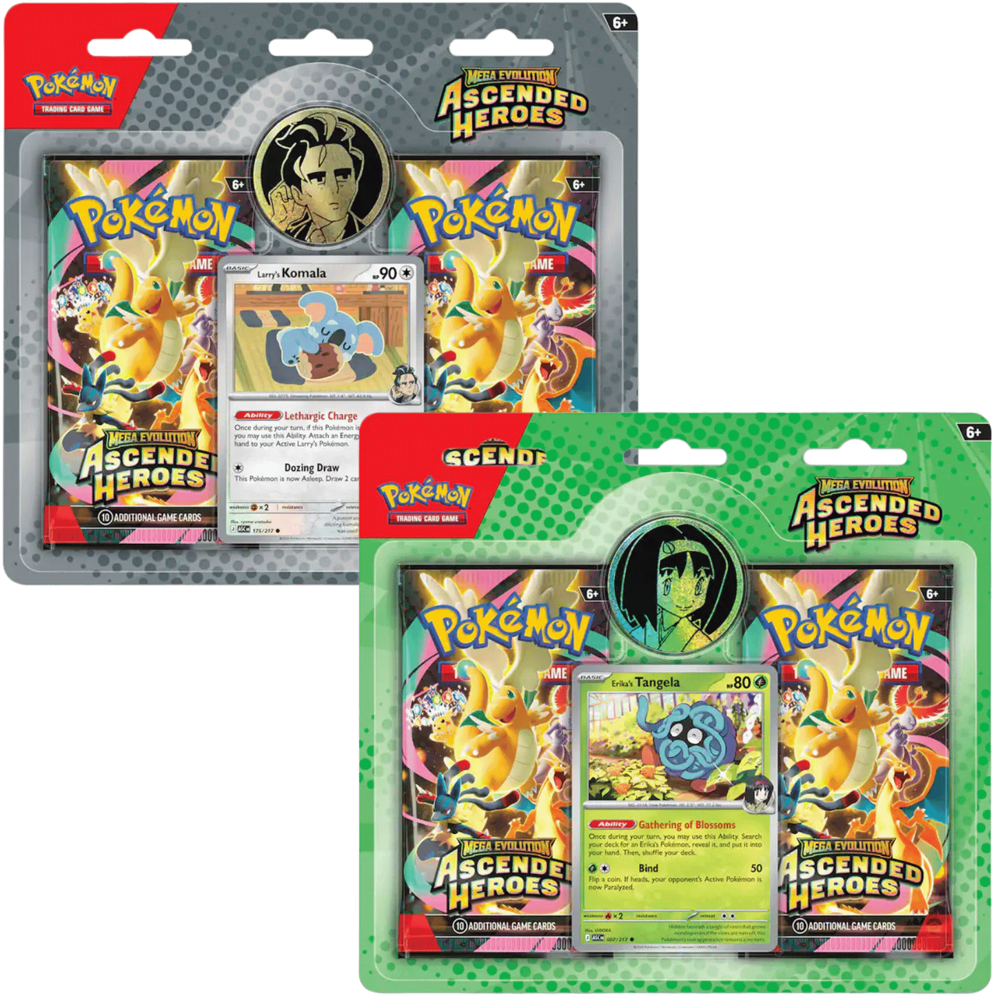 Pokémon Ascended Heroes Blister mit 2 Packs, Promo-Karte und Sammlermünze