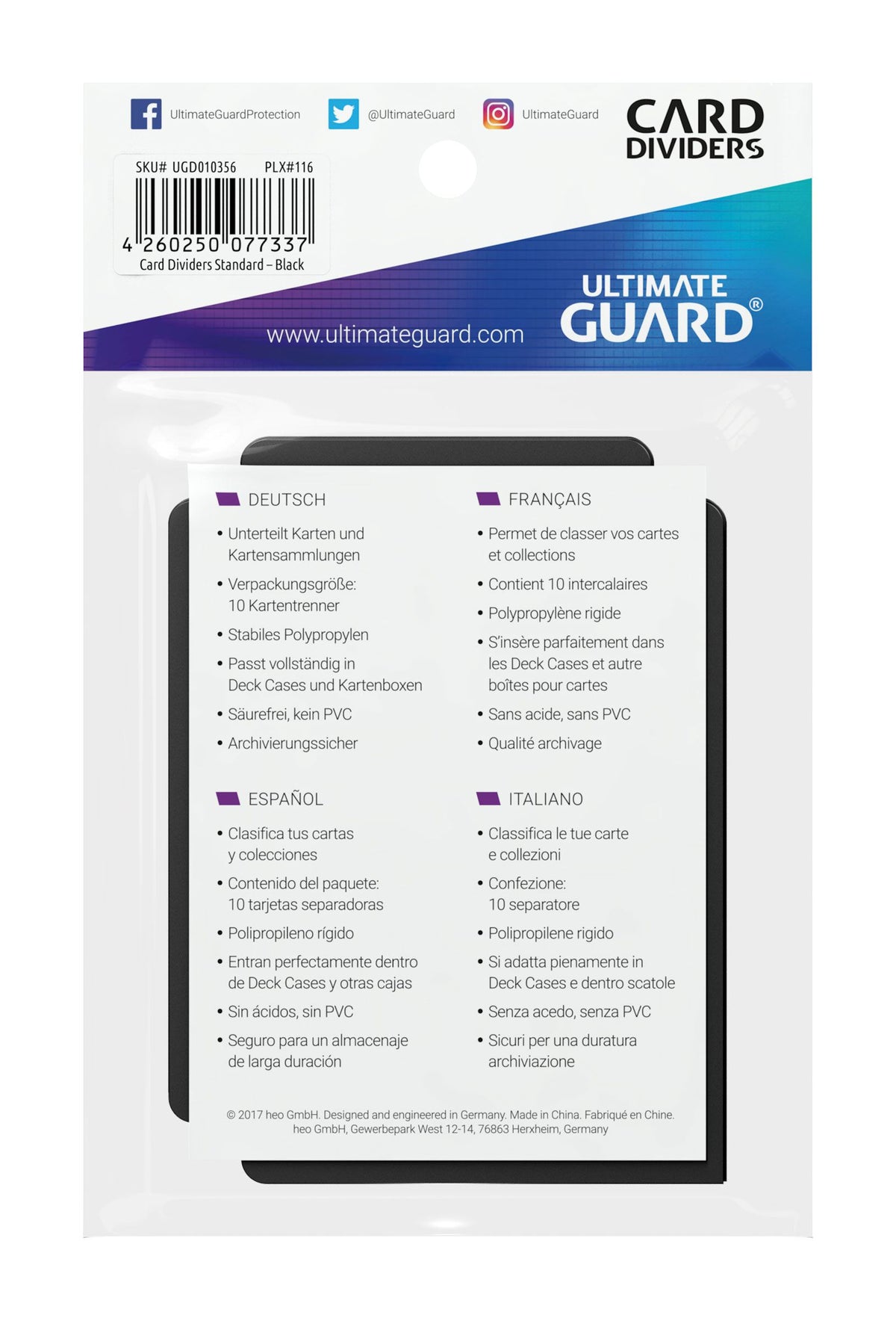 Ultimate Guard Card Dividers Standard (10 Stück)