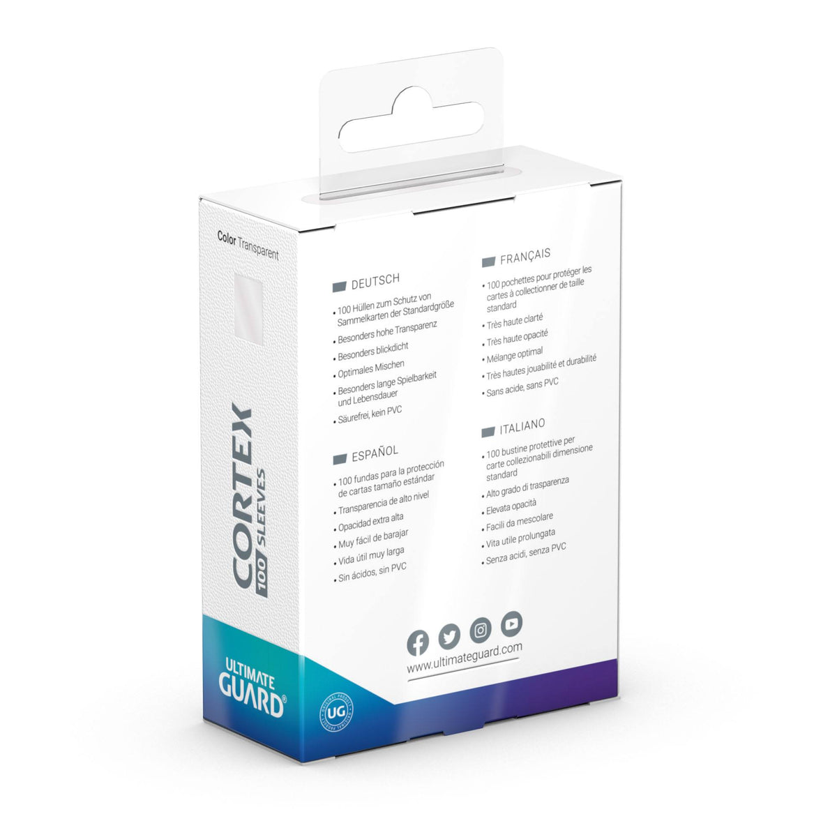 Ultimate Guard Cortex Sleeves Standard Transparent (100 Stück)