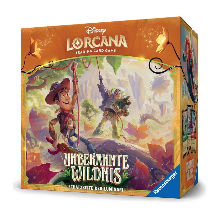 Disney Lorcana Unbekannte Wildnis Schatzkiste der Luminari mit 8 Packs