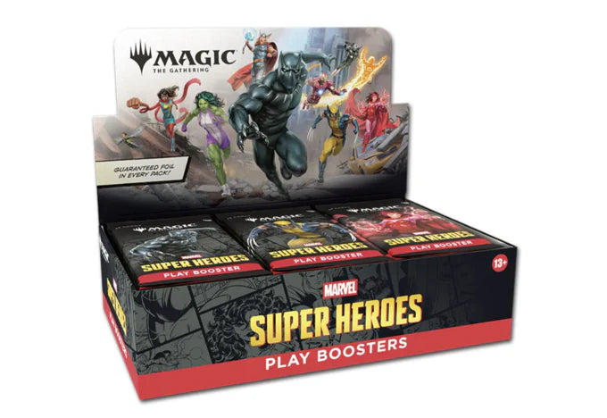 Magic: The Gathering Marvel Super Heroes Play Booster Display mit 30 Packs