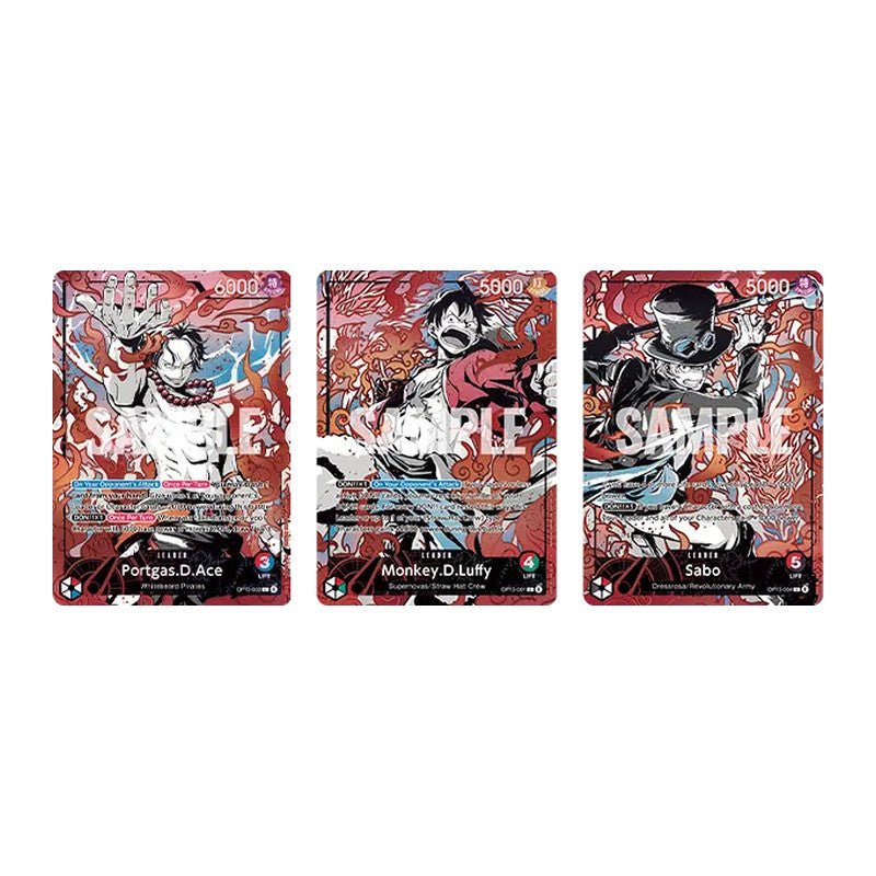 One Piece 3rd Anniversary Set mit Leder-Etui, Karten der drei Brüder und Aufbewahrungsbox