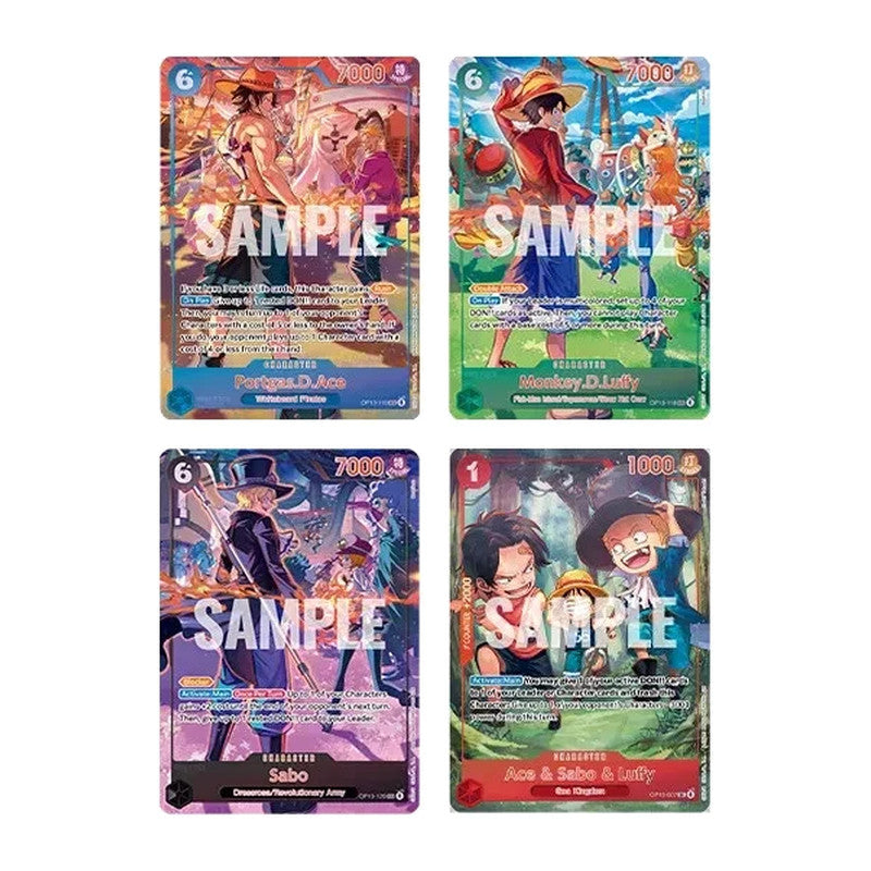 One Piece 3rd Anniversary Set mit Leder-Etui, Karten der drei Brüder und Aufbewahrungsbox