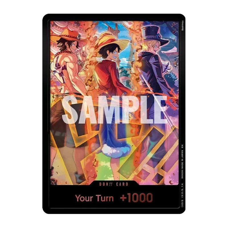 One Piece 3rd Anniversary Set mit Leder-Etui, Karten der drei Brüder und Aufbewahrungsbox