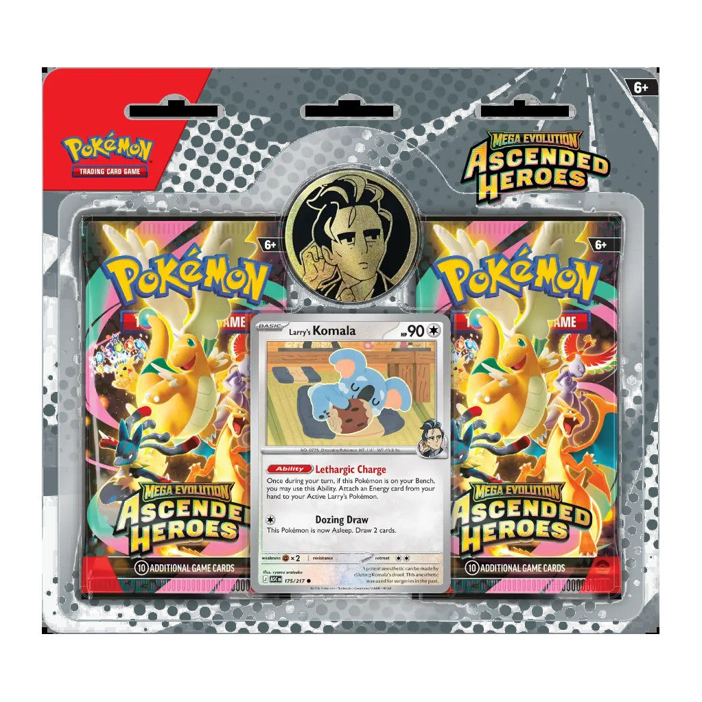 Pokémon Ascended Heroes Blister mit 2 Packs, Promo-Karte und Sammlermünze