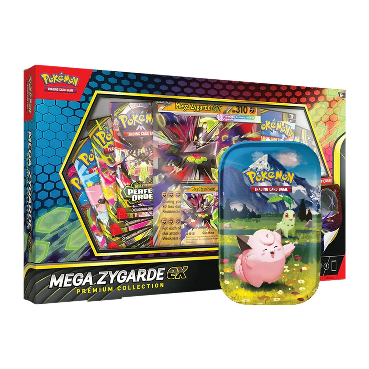 Pokémon Bundle aus Ascended Heroes Mini Tin und Mega Zygarde ex Premium Collection