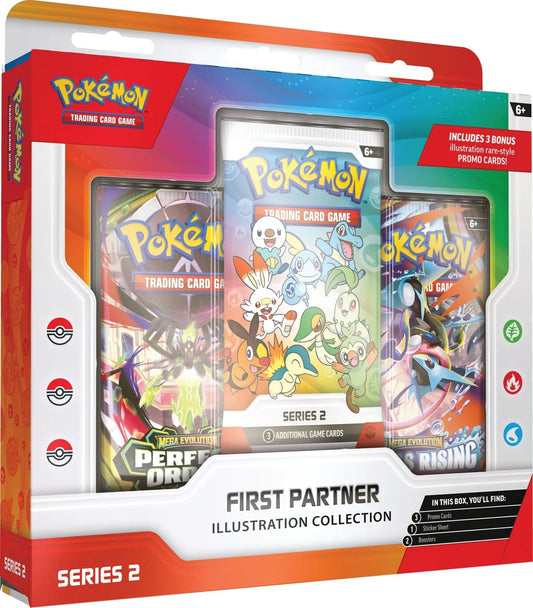 Pokémon First Partner Illustration Collection Series 2 mit 3 Packs und 3 Promokarten (Englisch)