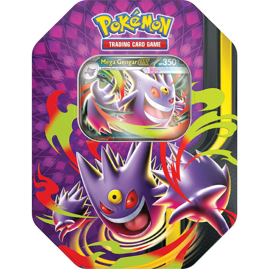 Pokémon Mega Moonlit Mega Gengar ex Tin mit 4 Packs