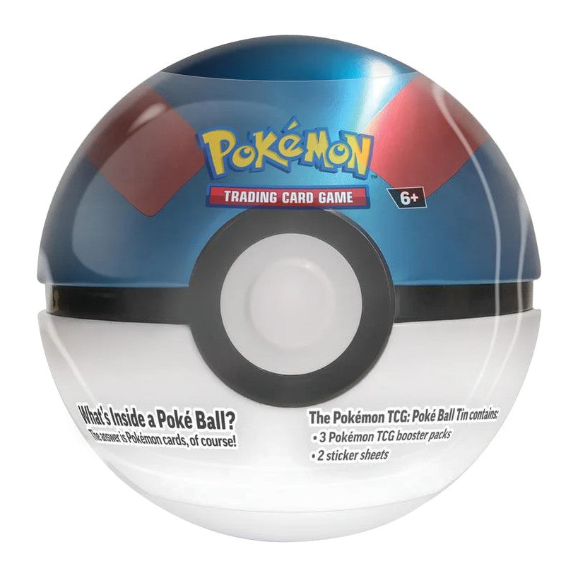 Pokémon Poké Ball Tin 2024 mit 3 Packs und Stickerbögen