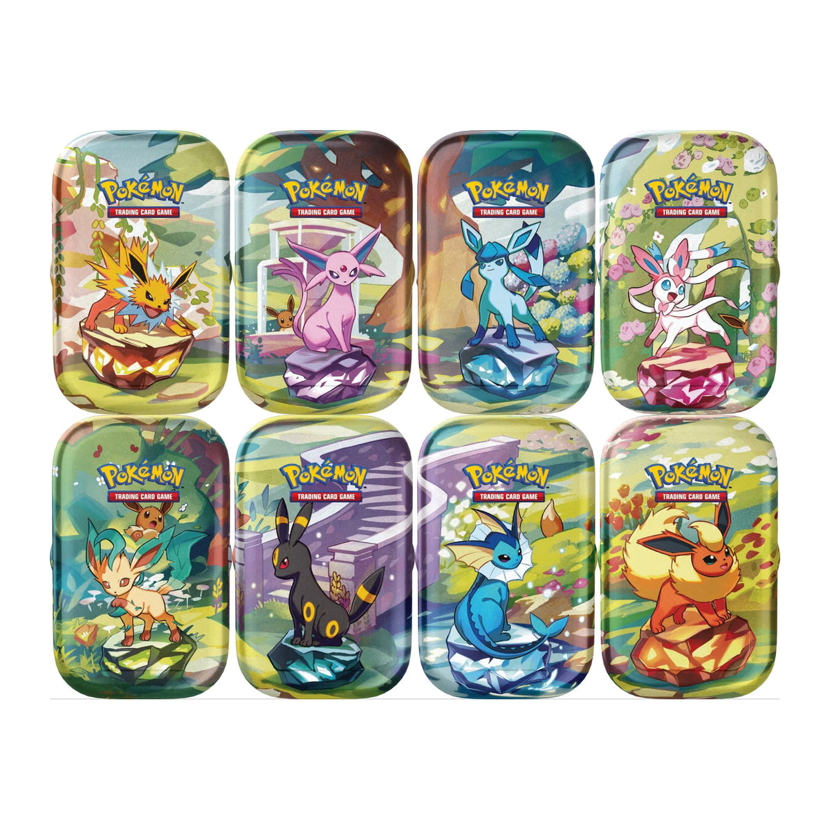 Pokémon Prismatic Evolutions Mini Tin mit 2 Packs und Evoli-Münze