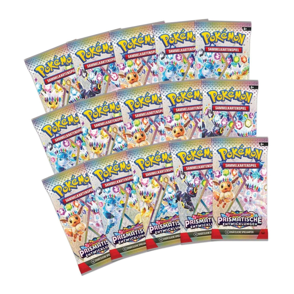 Pokémon Prismatische Entwicklungen (SV08.5) Super-Premium-Kollektion mit 15 Packs und Evoli-ex-Promo