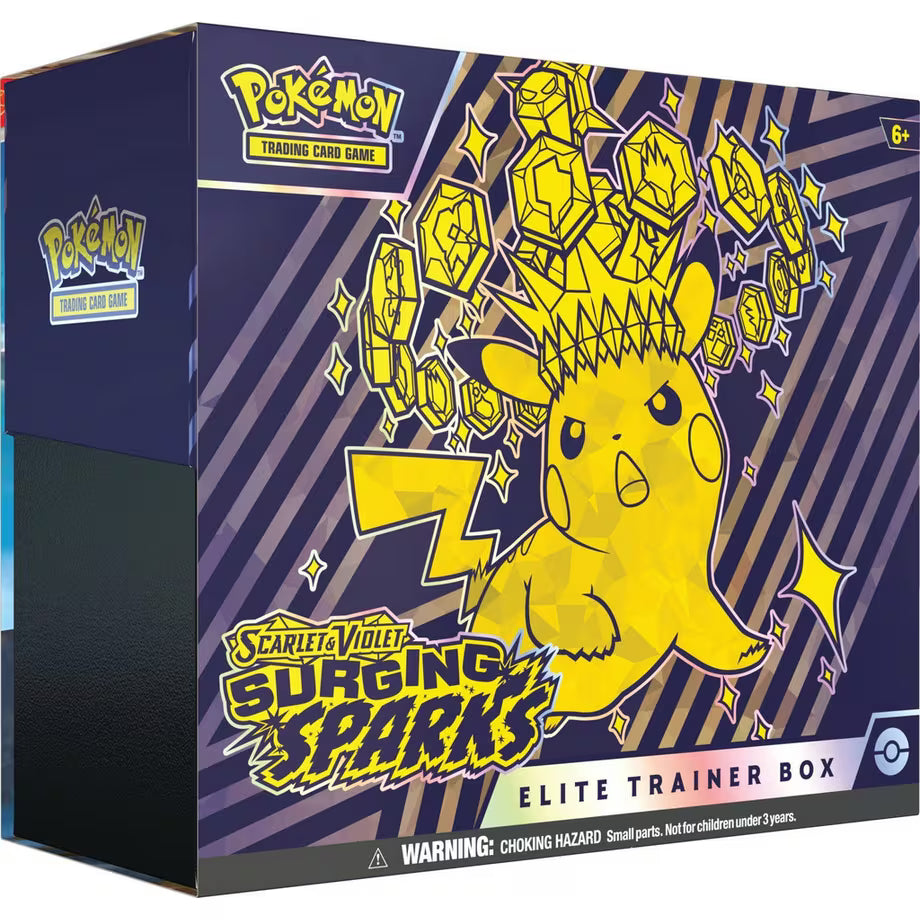 Pokémon Surging Sparks (SV08) Elite Trainer Box mit 9 Packs