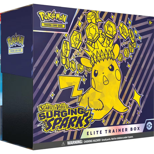 Pokémon Surging Sparks (SV08) Elite Trainer Box mit 9 Packs